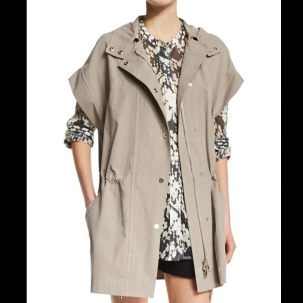 Nwt Vince Short-Sleeve Hooded Anorak Jacket Sz S - Picture 1 of 7